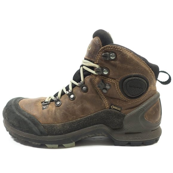 Ecco Biom GTX Gore-tex Waterproof Leather Hiking Boots Womens